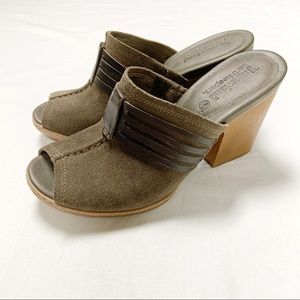 Olive Timberland Strafford Mule Size 6